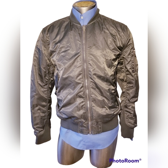 H&M Jackets & Coats Hm Olive Green Military Men Bomber Flight